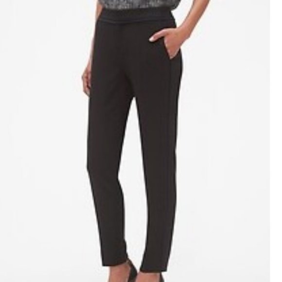 NWT Banana Republic Black Pants with Side Contrast